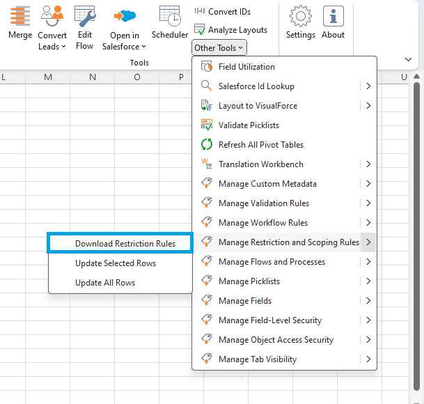 Manage Restriction Rules using XL Connector