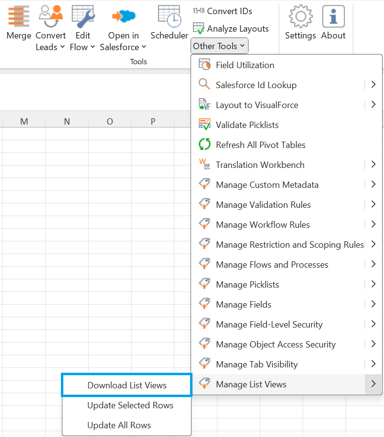 Download All List Views from Salesforce