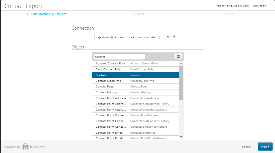 Export contacts from Salesforce to CSV using dataloader.io