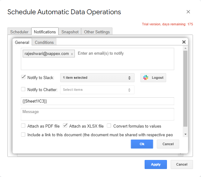 Send Notifications using G-Connector