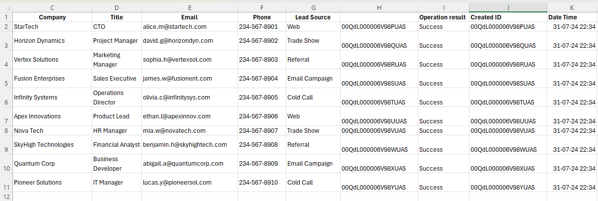 Import data to Salesforce using XL- Connector