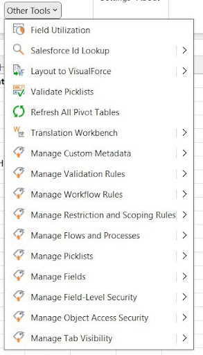 Other Great Tools in XL-Connector for Managing Your Metadata