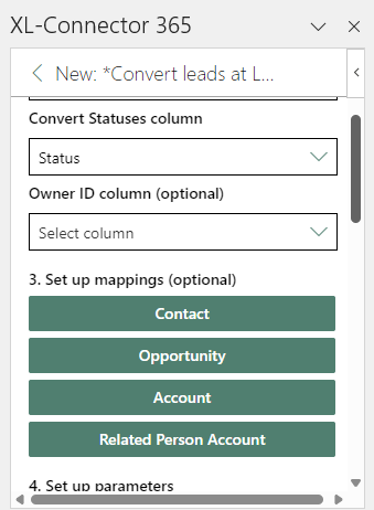 Set mappings for Mass Convert Leads in Salesforce