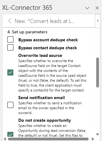 Set parameters while Mass Converting leads in Salesforce