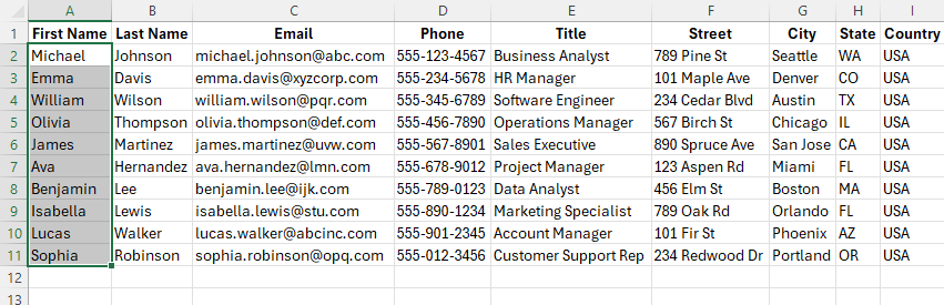 Import Contacts into Salesforce with XL-Connector 365