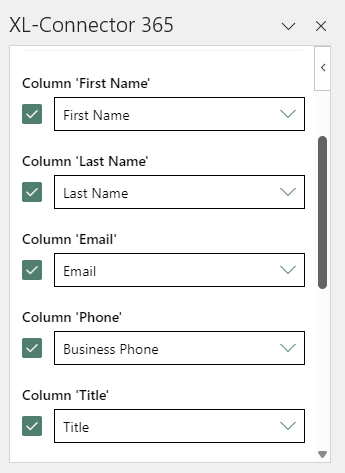 Import Contacts into Salesforce with XL-Connector 365: Configure Mappings