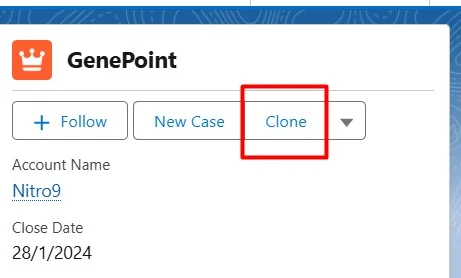 Cloning Salesforce Opportunity