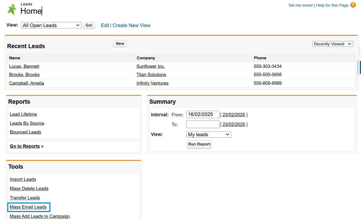 Sending Mass Emails in Salesforce Classic 